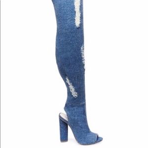 ✨NEW✨Denim Thigh high boots